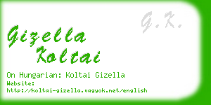 gizella koltai business card